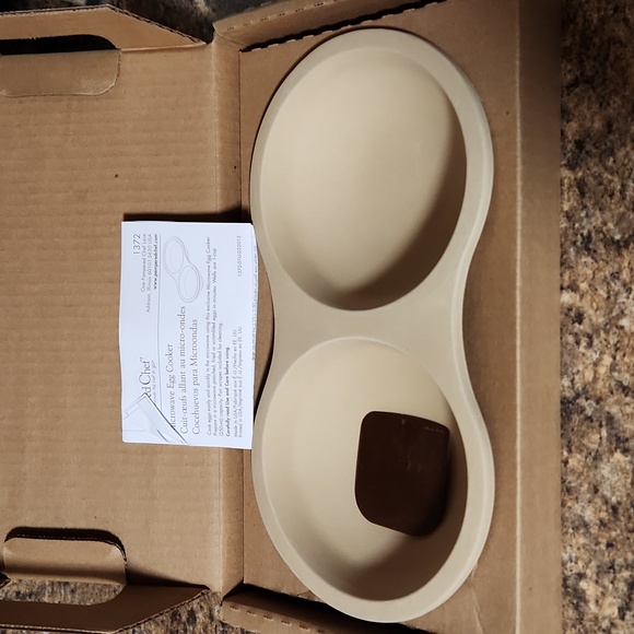 Pampered Chef microwave egg cooker stoneware New in Box - Picture 3 of 4